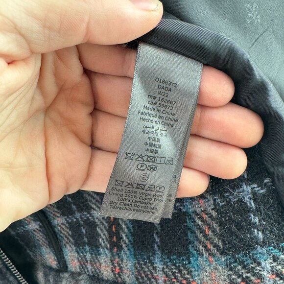 JOHN VARVATOS 'Baxter' Wool Plaid Trucker Jacket MSRP$$1298 - Picture 5 of 10